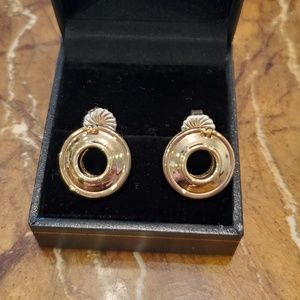 Authentic tiffany 18k gold reversible earrings